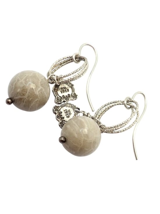 Buccellati Jewelry - Rare! Mario Buccellati Free Time Silver Oval River Stone Earrings